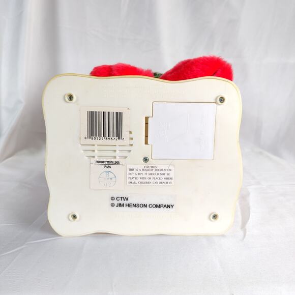 Vintage Telco Elmo Christmas Motionette 16in 1998 Santa Hat Moving Sesame - Picture 16 of 17